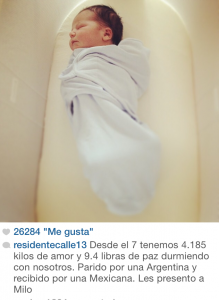 RENE CALLE 13 CON BEBE DE INSTAGRAM